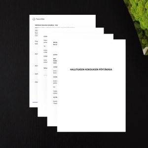 Hallituksen kokouksen pöytäkirjamalli ja ohje